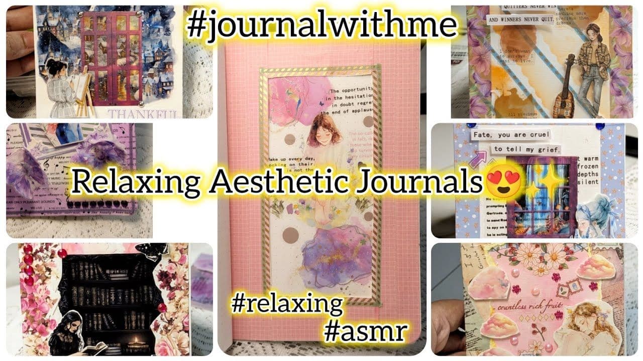 😍✨Aesthetic Journal Compilation 💫💛❤️🧡🩵 | 🌸 Journal with me ✨| Creative Journaling | Cozy Vibes🌈| fyp