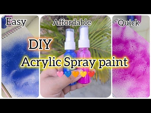 🌸DIY Acrylic Spray Paint 🎨💫 | Affordable & Aesthetic 💥 | Easy DIY at Home✨ | Journal with me #fyp 🌝